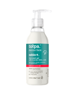 face wash gel with 2 acids: AHA + LHA, 195 ml